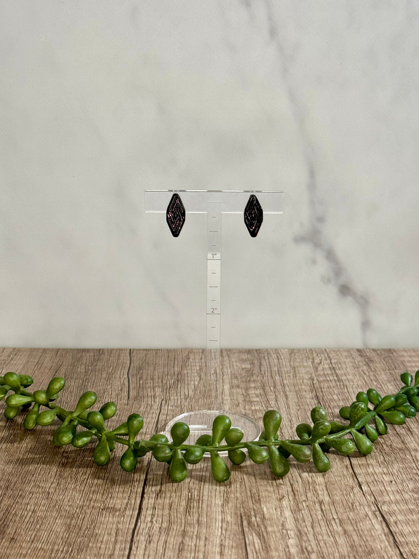 Textured sparkle stud earrings