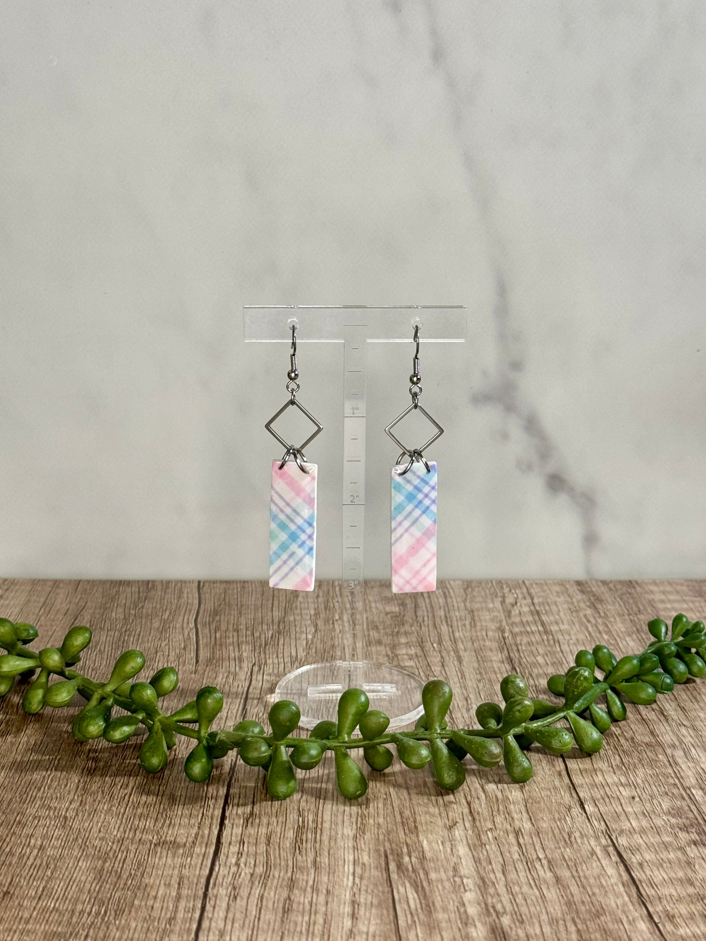 Assorted Pastel Plaid earrings
