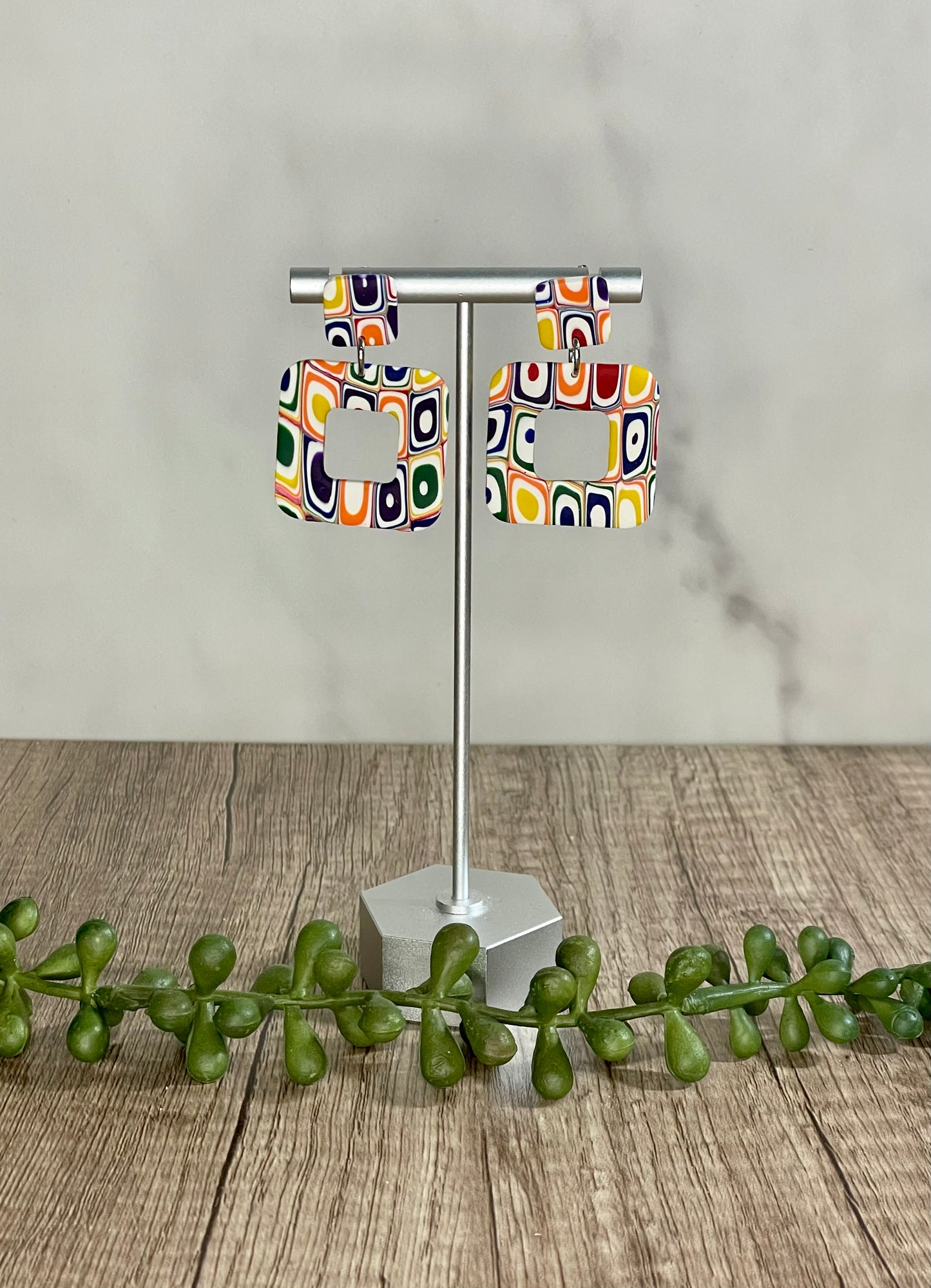 Groovy patterned earrings