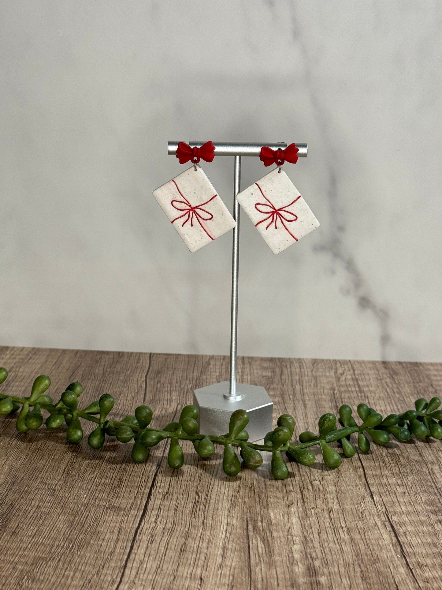 Letter to Santa/Love letter stud dangle earrings