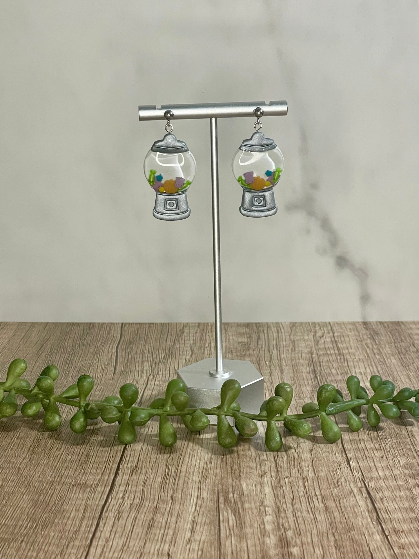 Halloween candy dispenser earrings