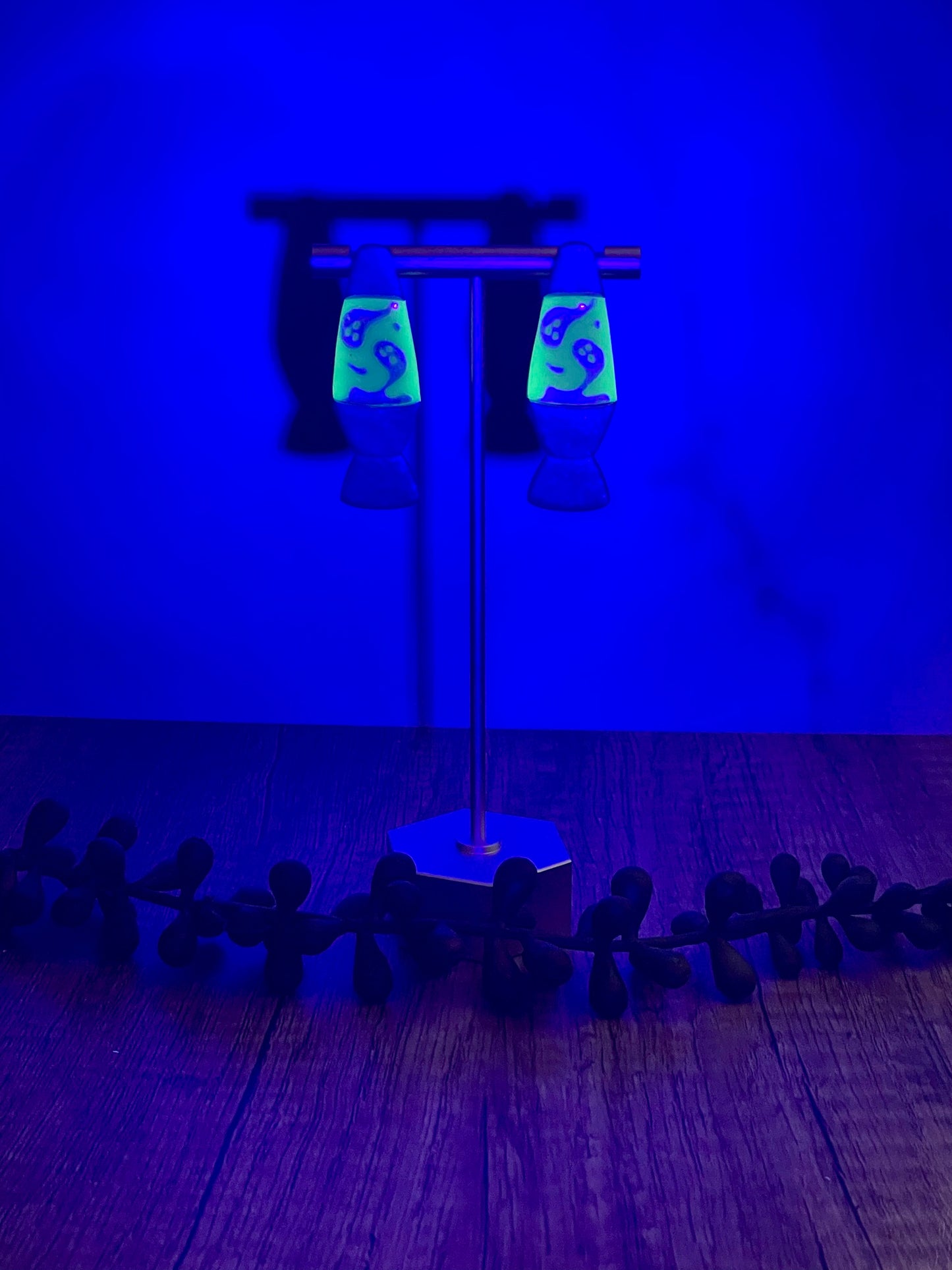Ghostly lava lamp stud earrings