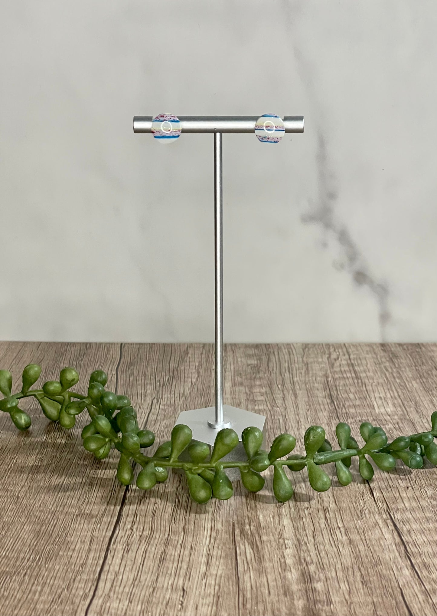 Pastel striped earrings