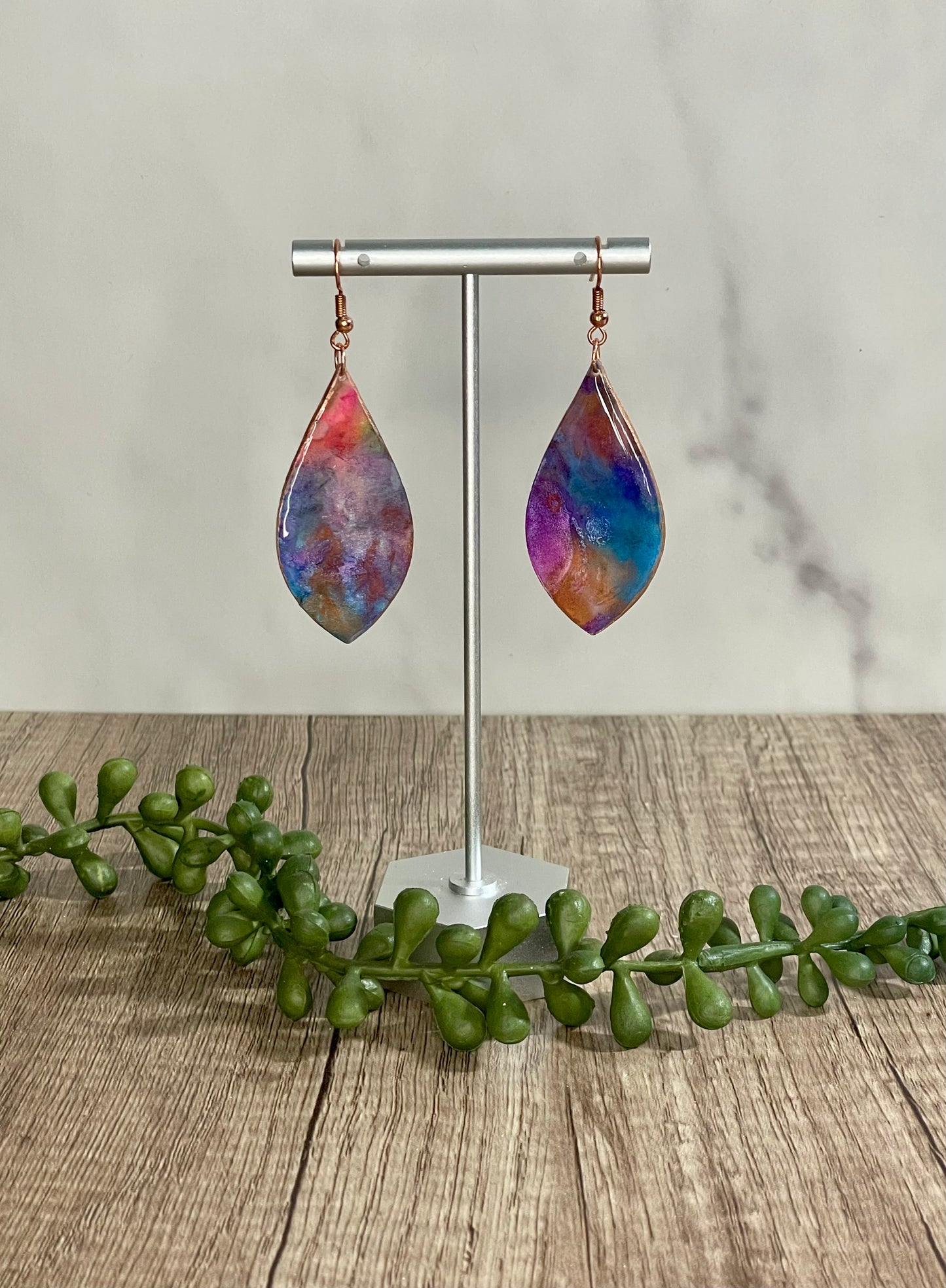 Iridescent earrings