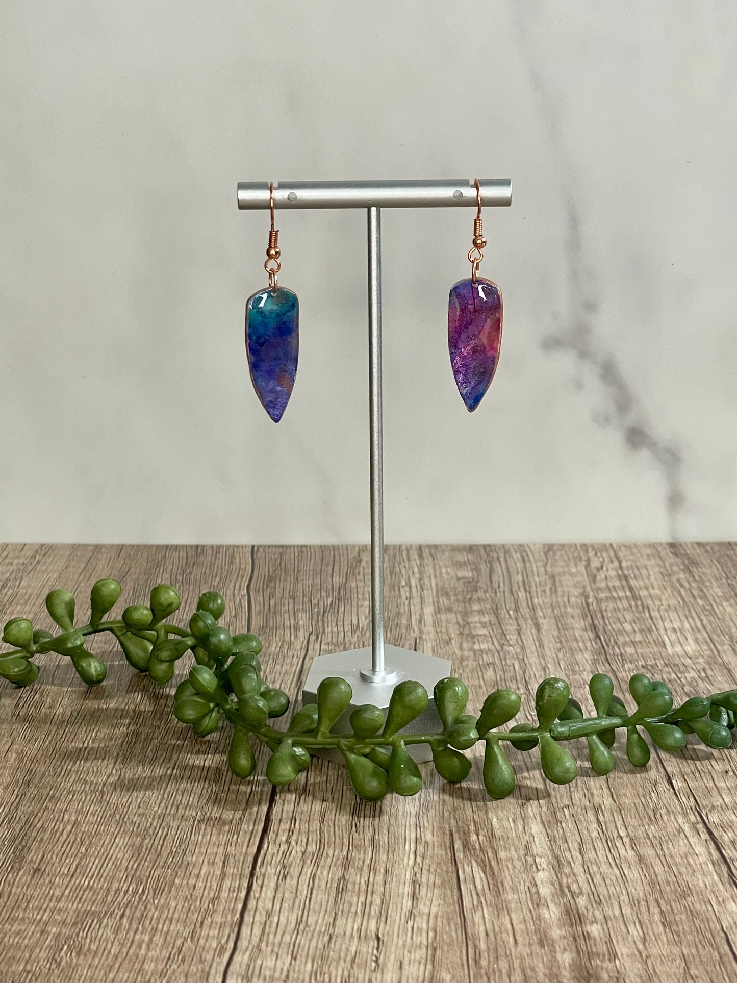 Iridescent earrings