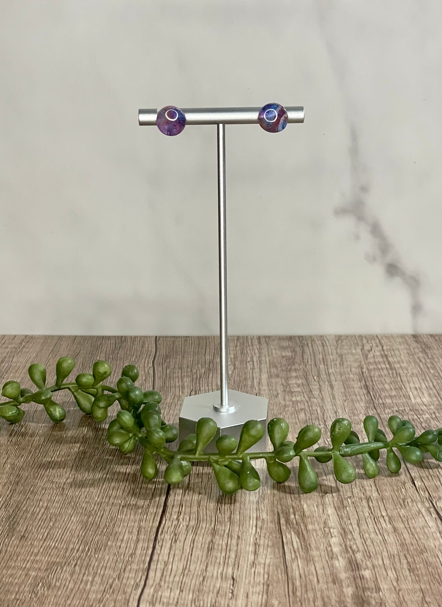Iridescent earrings