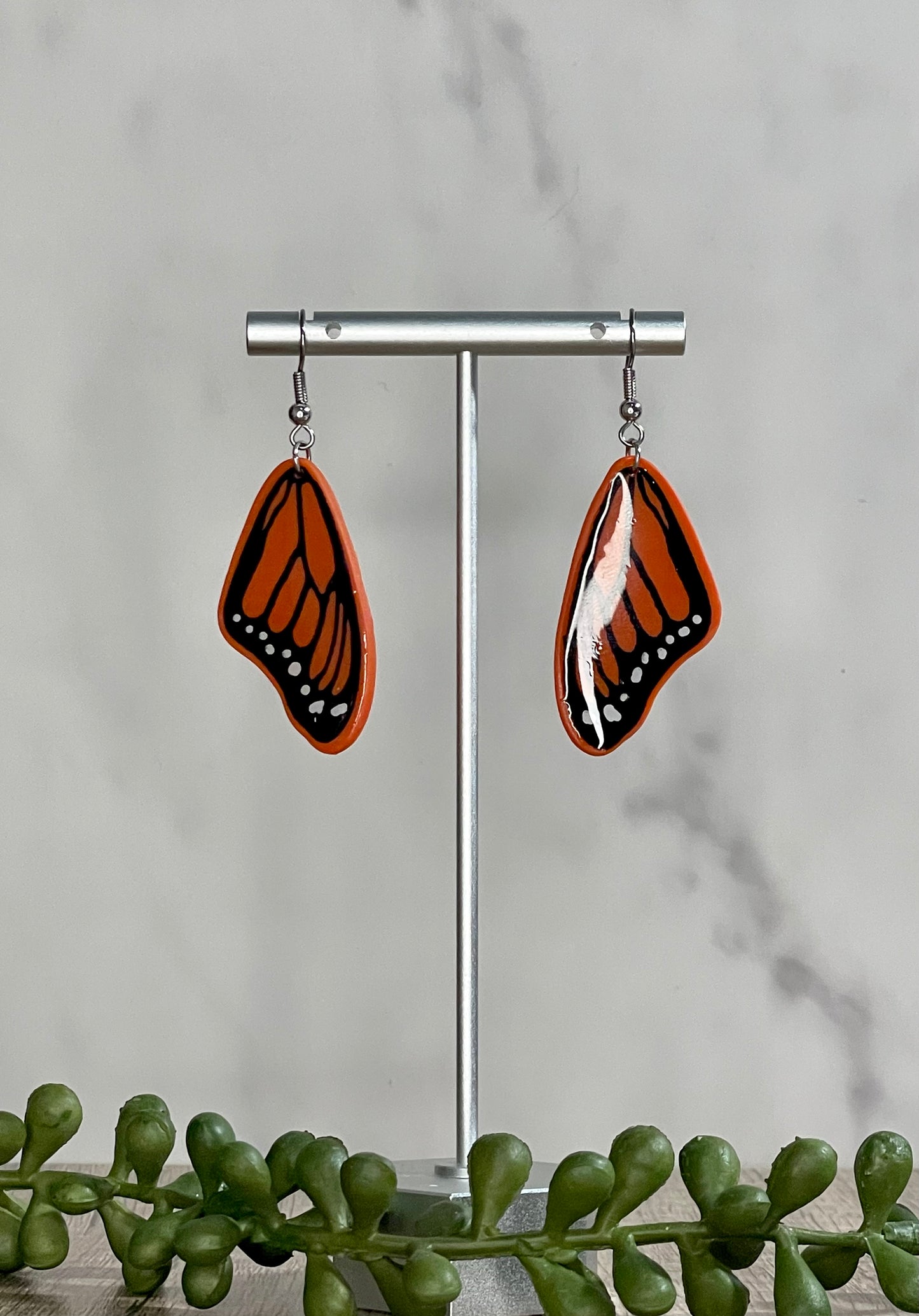 Painted butterfly earrings