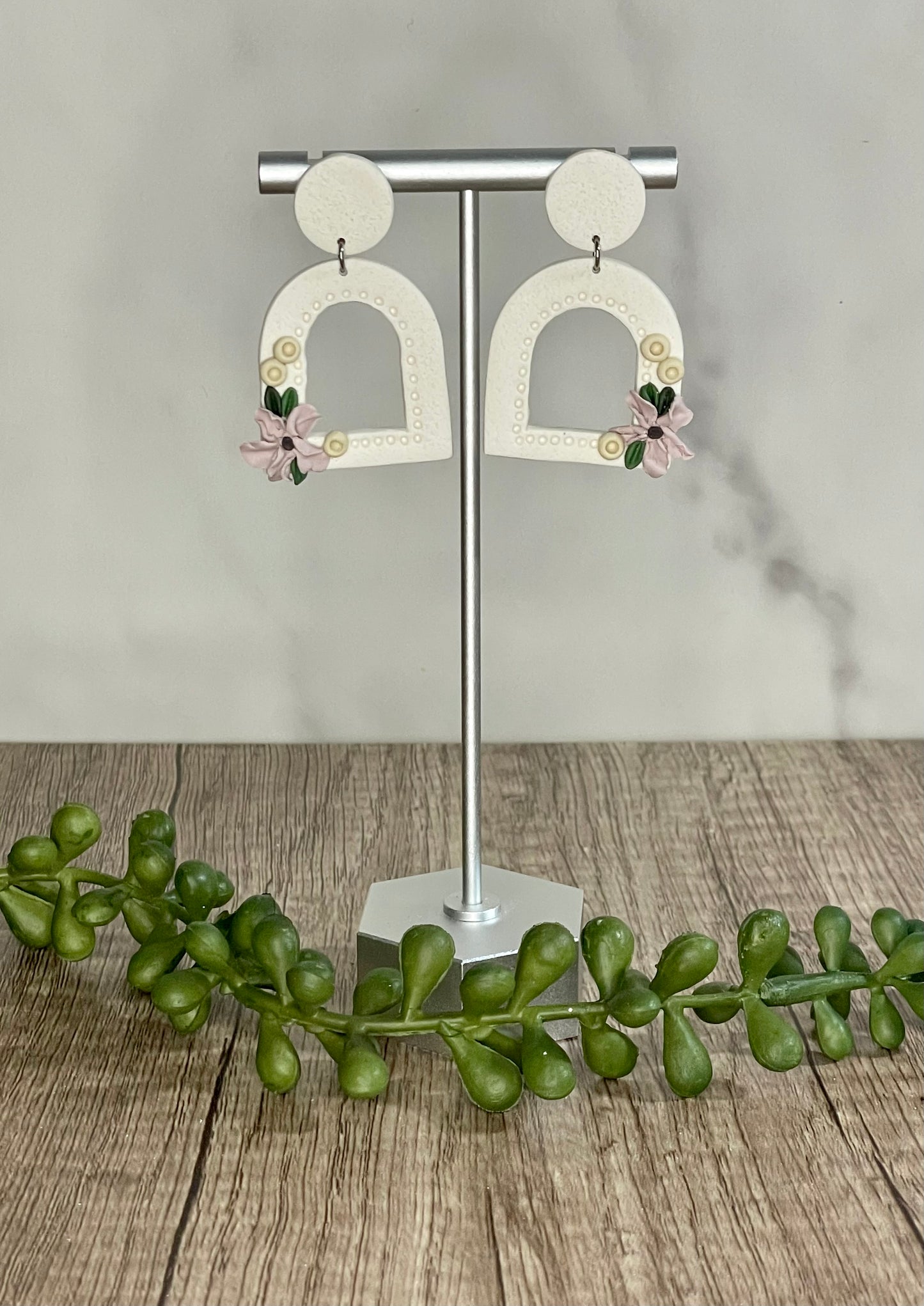 Spring floral arch earrings