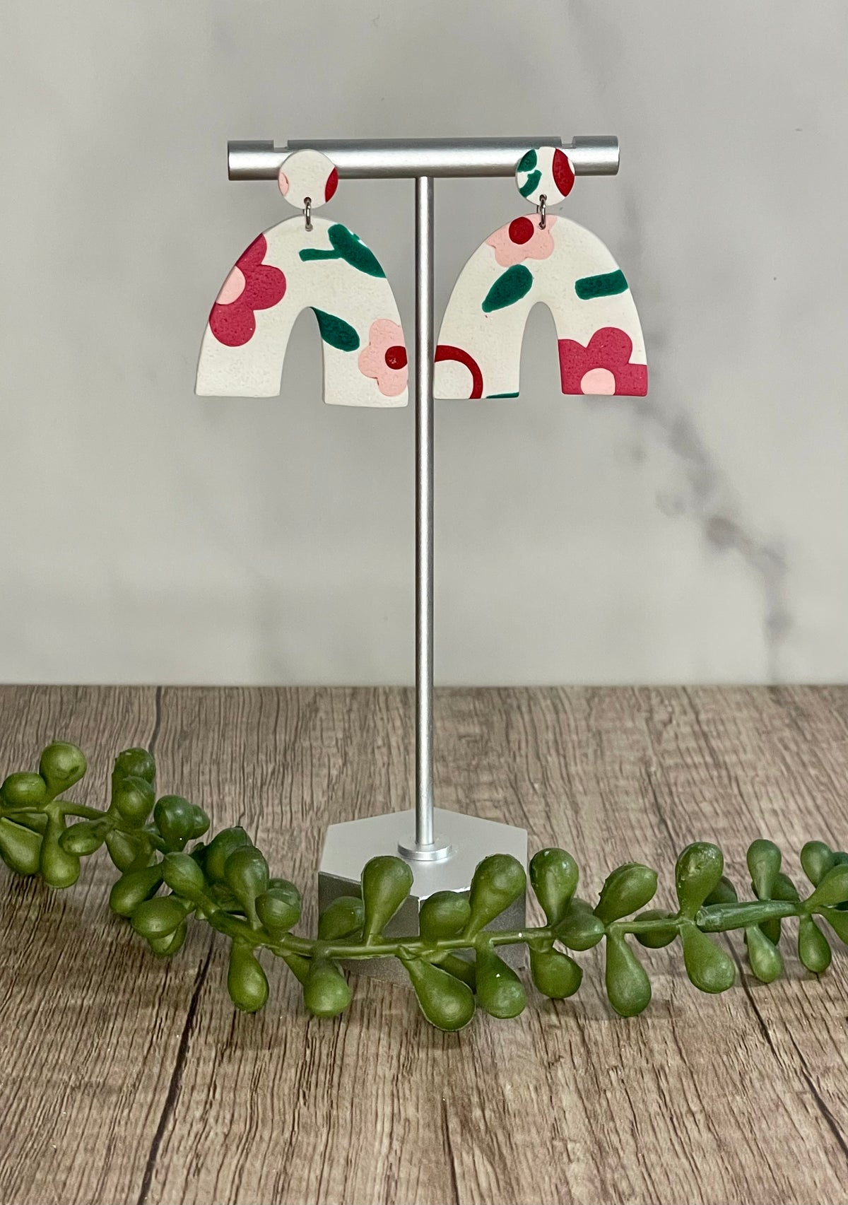 Spring floral earrings