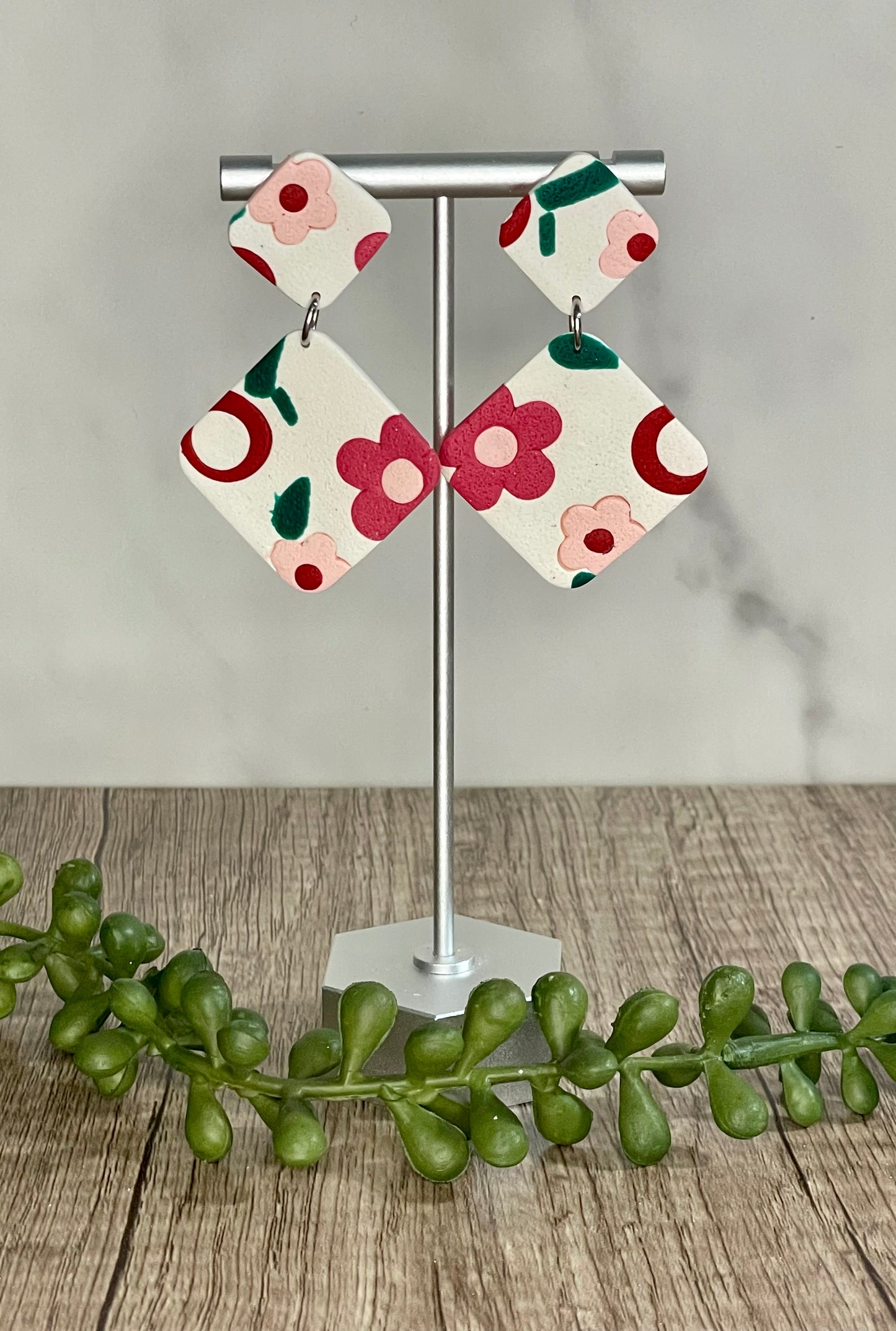 Spring floral earrings