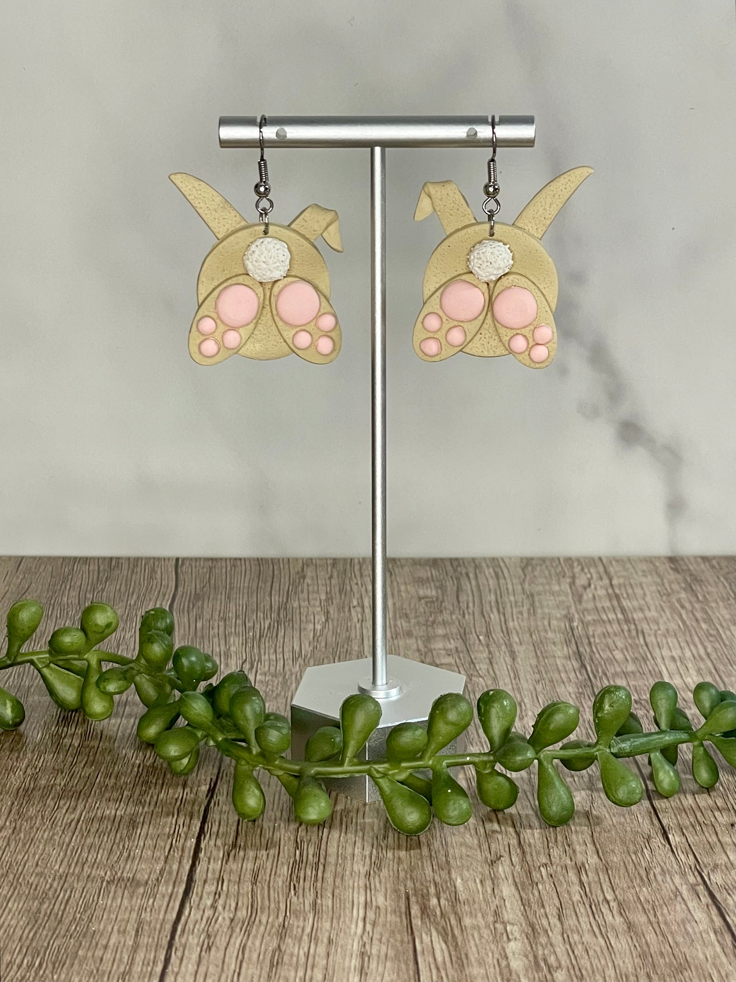 Bunny butt earrings
