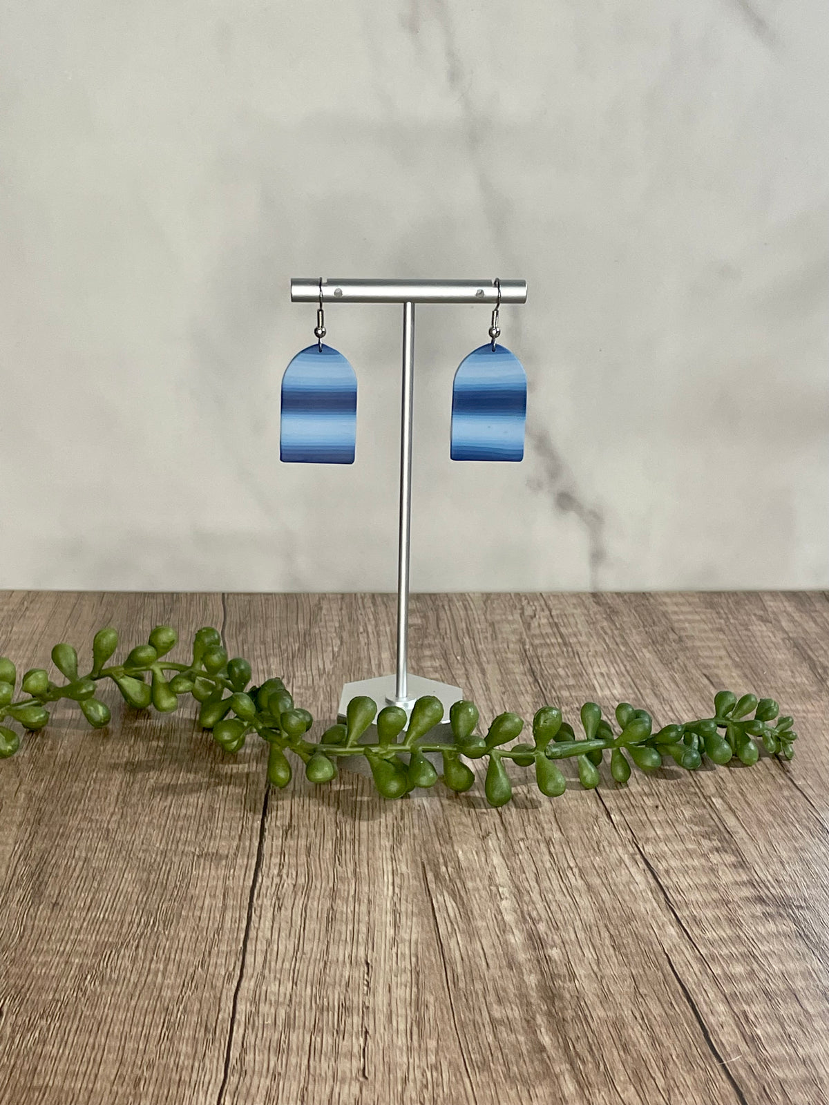 Blue ombre earrings