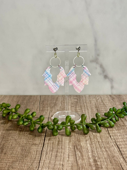 Assorted Pastel Plaid earrings