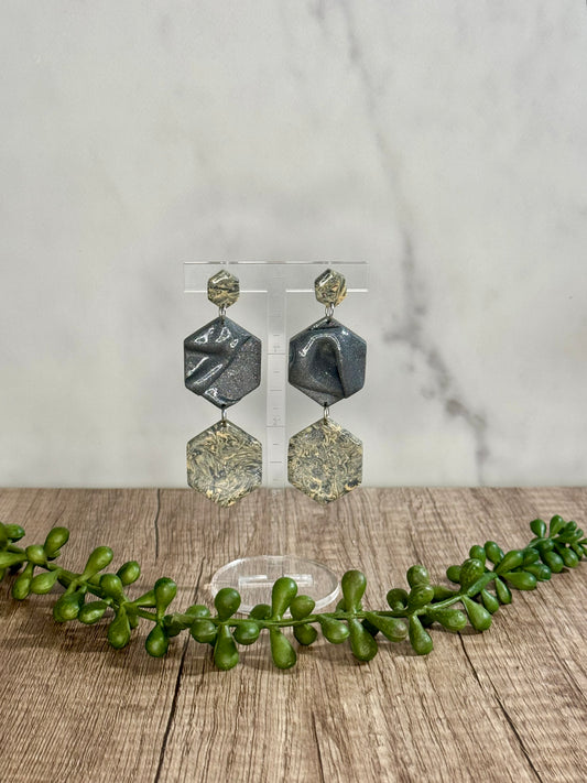 Hexagon earrings