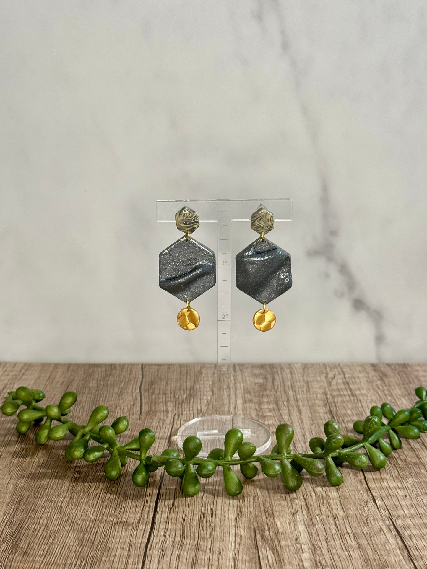 Hexagon earrings