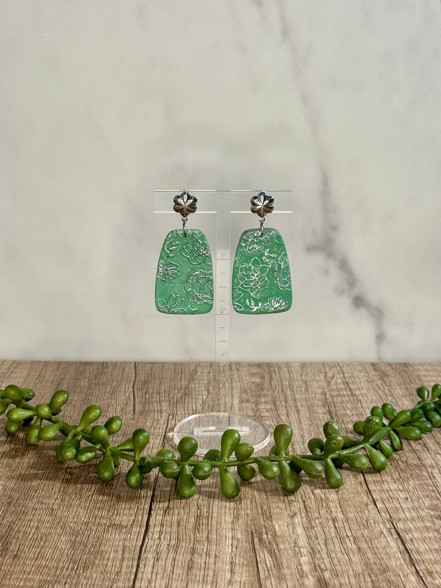 Assorted textured stud dangle earrings