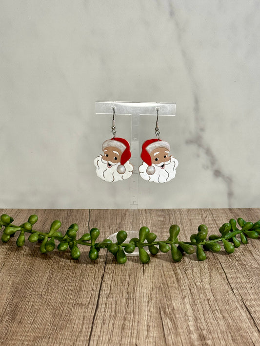 Vintage Santa dangle earrings