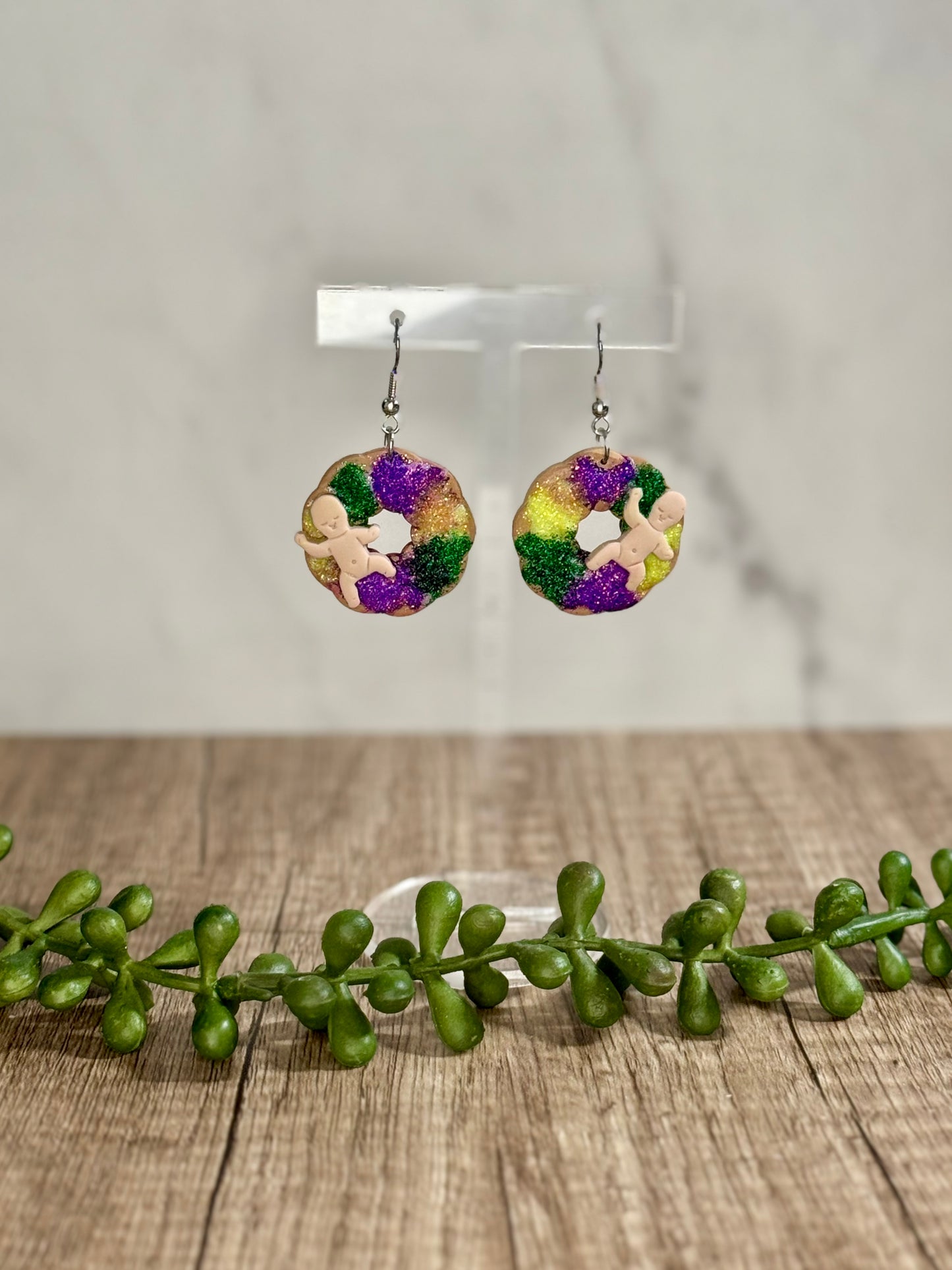 Assorted Mardi Gras earrings