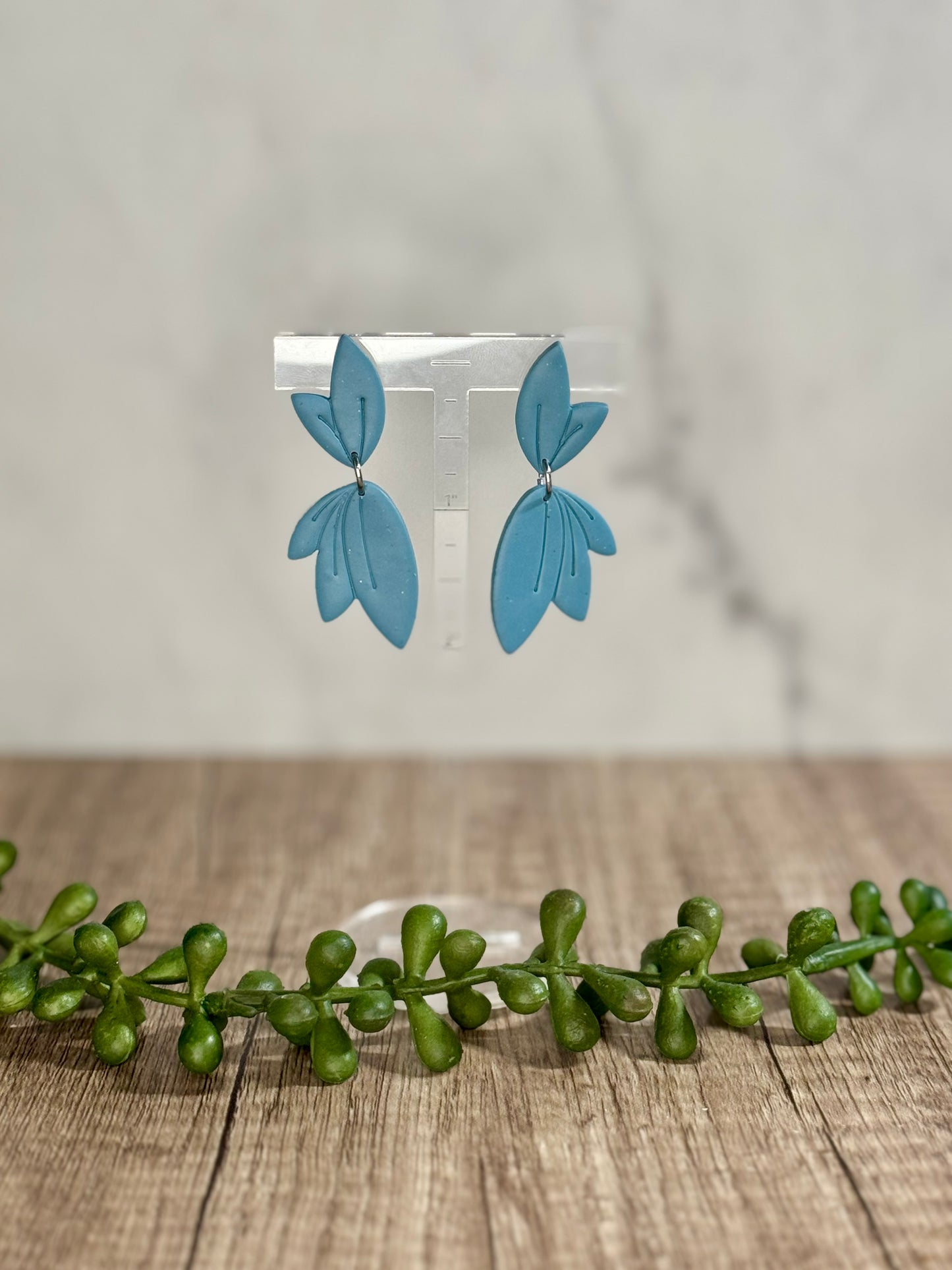 Abstract flower petal stud earrings