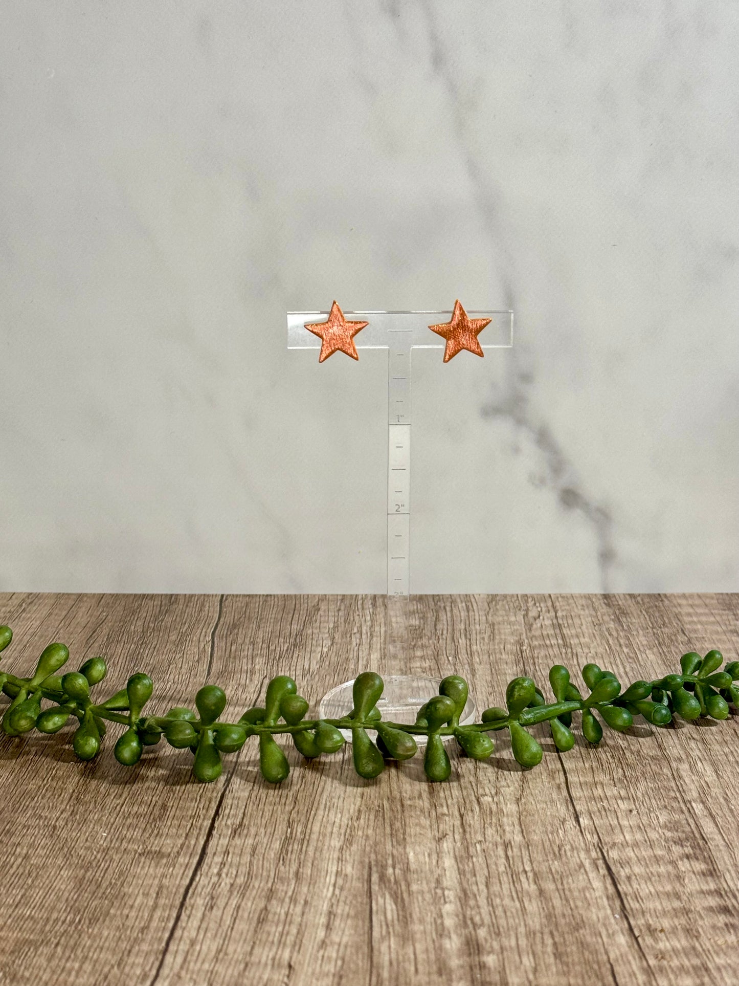 Assorted shimmering star stud earrings