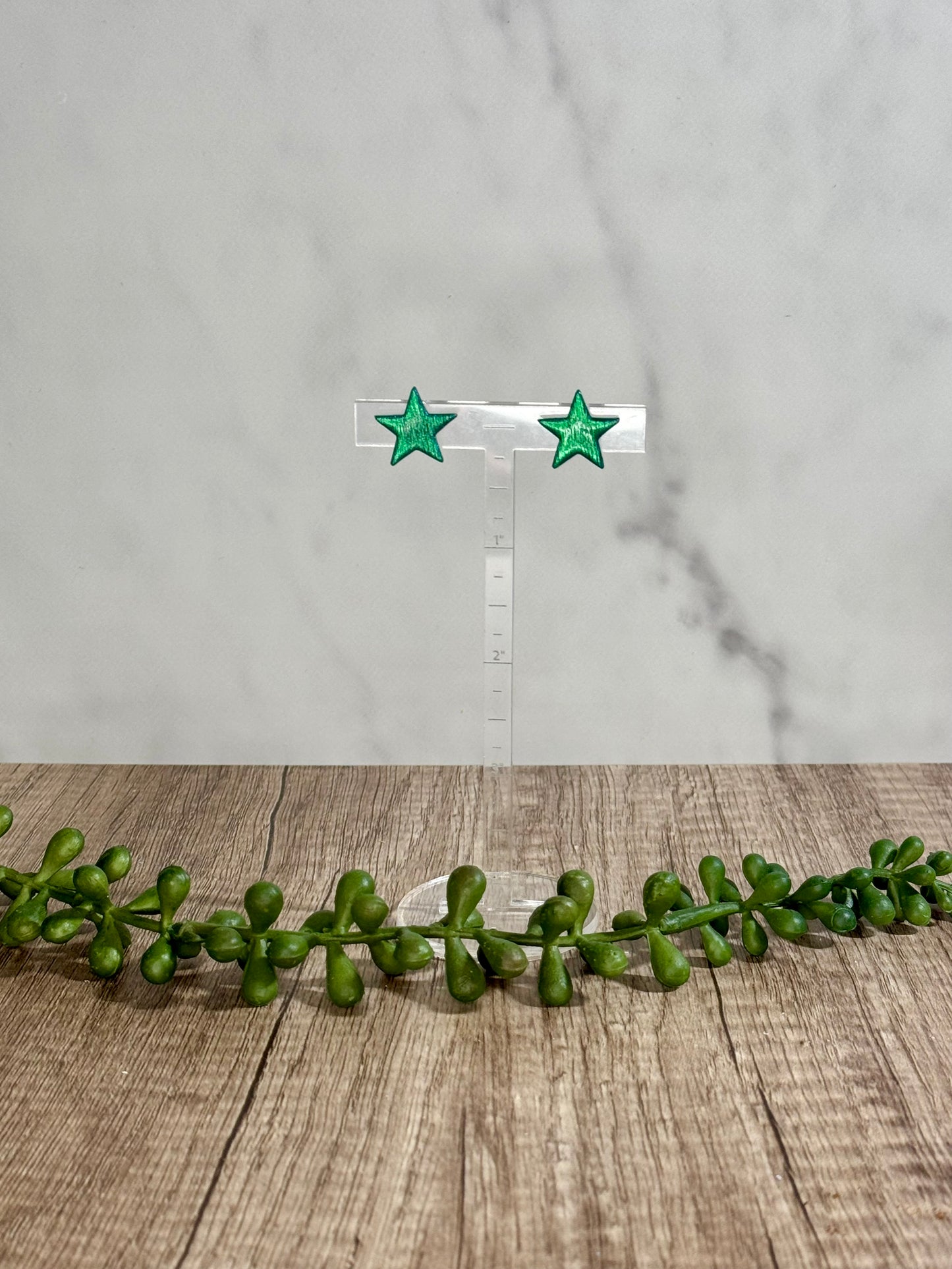 Assorted shimmering star stud earrings