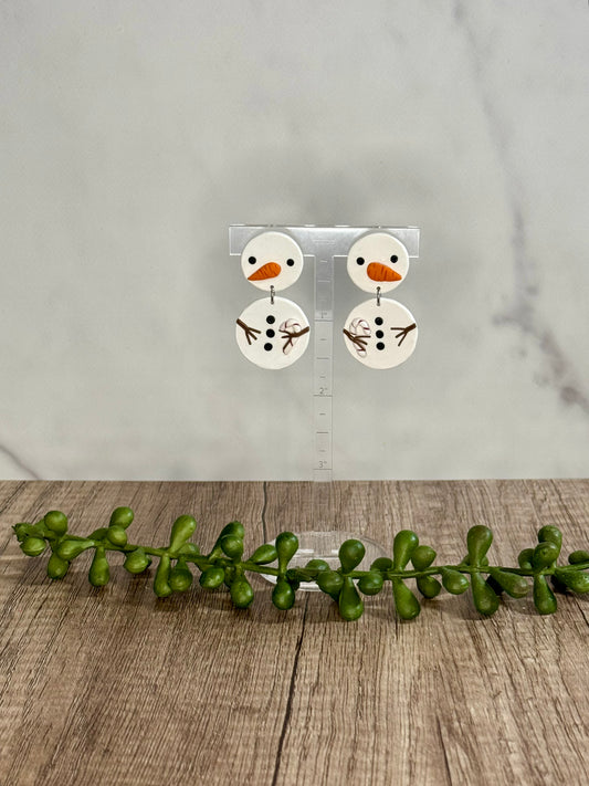 Winter Snowman stud earrings