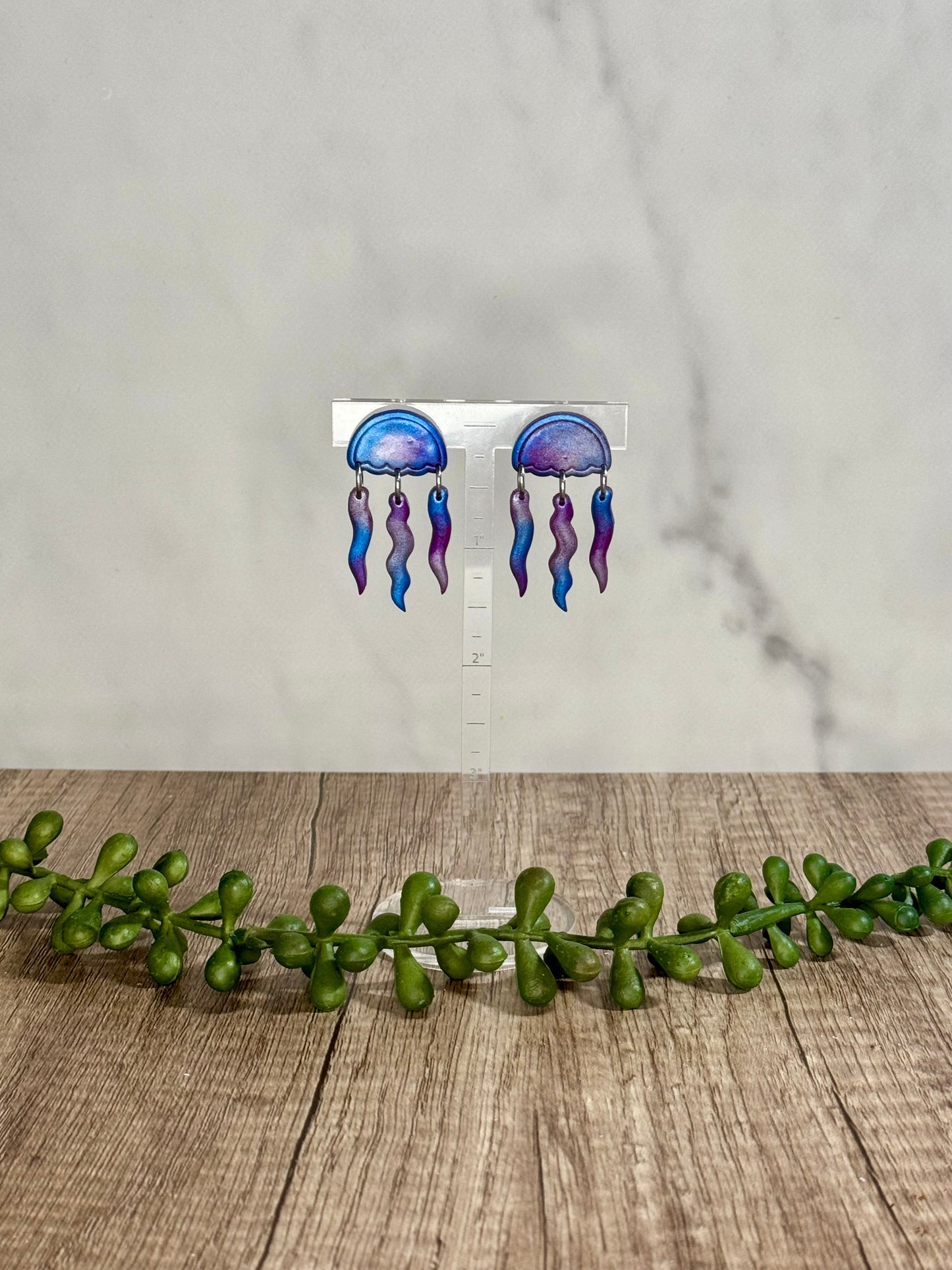 Jellyfish stud earrings