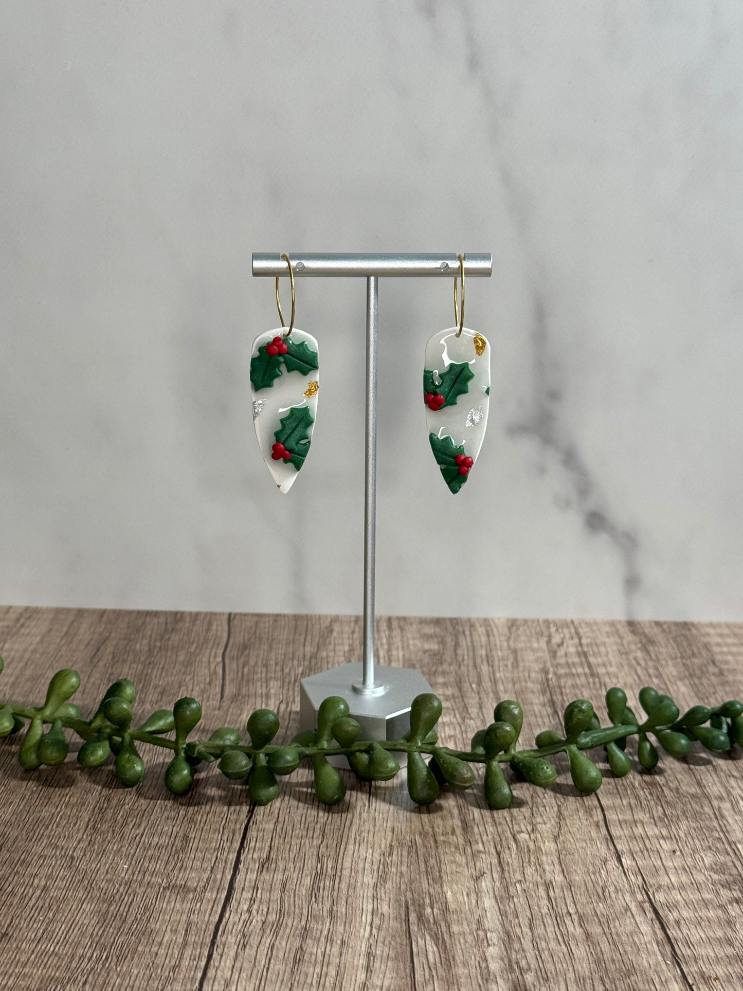 Holly hoop earrings